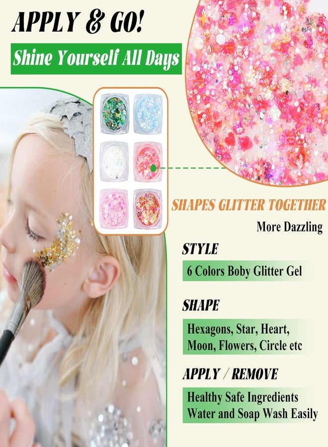 ELEVAVE Hair Tinsel Kit With Body Glitter 15 Colors 48 Inch 4500 Strands Glitter Tinsel Hair Extensions With Tools Fairy Hair Accessories, Suitable for Festivals and Daily Use (15 Colors Hair Tinsel Kit) - Image 3